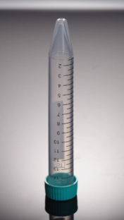Centrifuge tubes, PP with cap, conical, 15ml, pkt/50