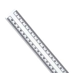 Metric Ruler, white acrylic, 1 m - Haines Educational