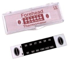 Thermometer strip, clinical, forehead