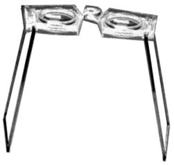 Stereo glasses, pocket, 2.2x magnification, plastic.