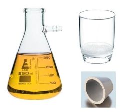Vacuum filtration, glass crucible, 1000ml flask