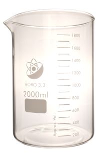 Beaker, Glass, 2000ml, Low Form