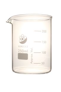 Beakers, low form, borosilicate glass, Jupiter