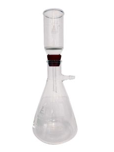 Vacuum filtration, buchner funnel, glass, 500ml Schott flask
