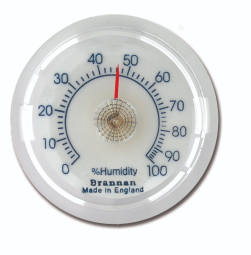 Hygrometer, hair, plastic, 50mm