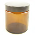 Glass jar, amber, with screw cap, 120ml