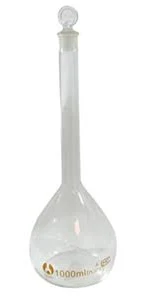 Volumetric flask, glass with glass stopper, 1000ml