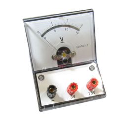 Bench meter, 2 Range, 0-2/0-20V. DC.