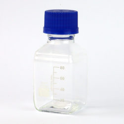 Square Reagent Bottles, borosilicate glass, screw cap, 100ml