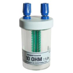 Resistance coil in vial with terminals, 10 ohm