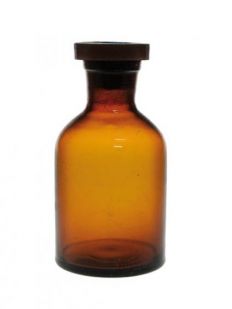 Reagent bottle, amber glass, polystopper, N/M