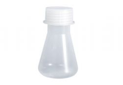 Erlenmeyer flask, plastic, screw cap