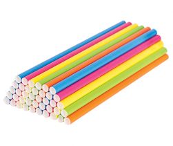 Paper straws, coloured, pack 500