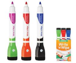 Write ‘n’ Wipe Whiteboard Markers, set of 3
