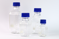 Square Reagent Bottles, borosilicate glass, screw cap