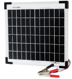 Solar Panel with Lead and Clamps