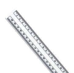 Metric Ruler, white acrylic, 1 m
