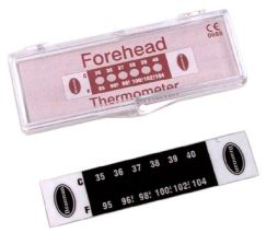 Thermometer strip, clinical, forehead