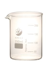 Beakers, low form, borosilicate glass, Jupiter