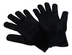 Heat resistant gloves, pair, black