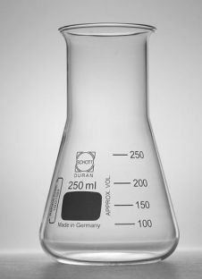 Erlenmeyer flask, Schott Duran, wide neck