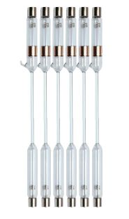 Spectrum discharge tube, set of 6 - H, Hg, He, N, Ne, Ar