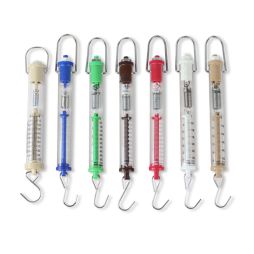 Spring balance, cylinder, set of 7