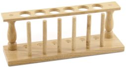 Wooden Test Tube Rack, 6 Hole with Drying Pegs