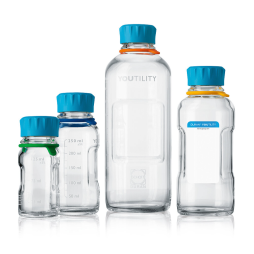 Youtility lab bottle, Schott, clear