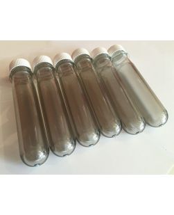 Test tube, plastic with cap, 160 x 30mm, pkt/12