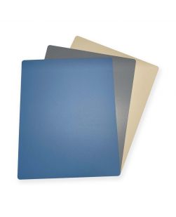 Protective mats, plastic, blue grey, set of 10