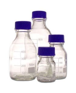 Lab Bottle, Glass, screw cap