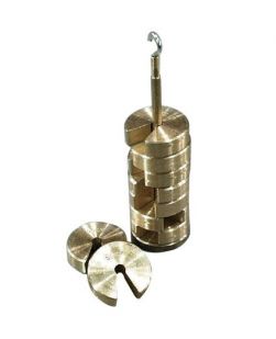Weights, brass slotted, 50g