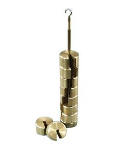 Weights, brass slotted, 100g