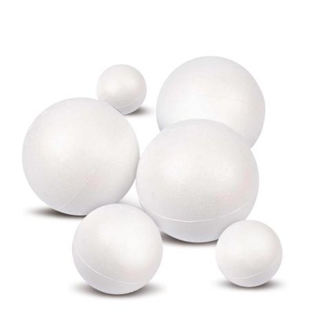 Polystyrene balls, 50mm pkt/10