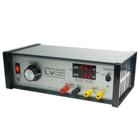 Power Supply variable,0-25V,AC/DC,10/6 amp, V/V meter