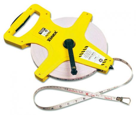 Tape measure 50m, metric & imperial, with handle