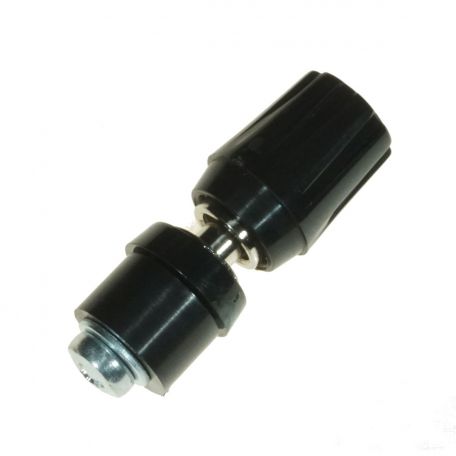 Terminal, 4mm socket,  black, short stem, w/bush
