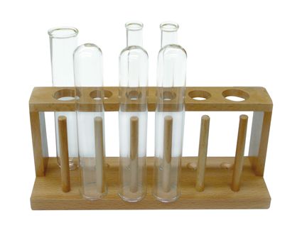 SEOH TEST TUBE SUPPORT Polished wood For 6 tubes 