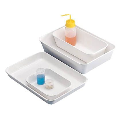Tray, ABS, white,  30 x 15 cm x 20mm sides.
